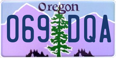 OR license plate 069DQA