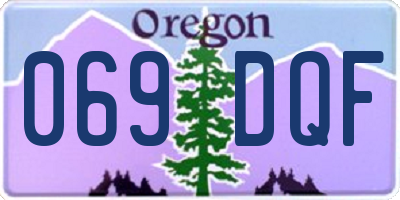 OR license plate 069DQF