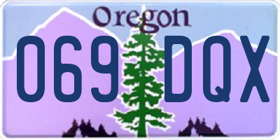OR license plate 069DQX