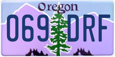 OR license plate 069DRF