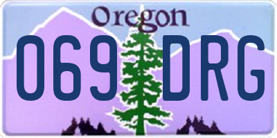 OR license plate 069DRG