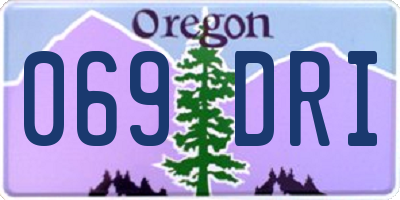 OR license plate 069DRI