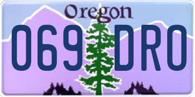 OR license plate 069DRO