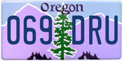 OR license plate 069DRU