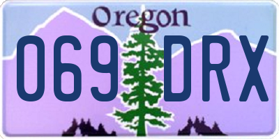 OR license plate 069DRX