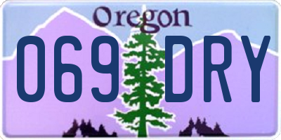OR license plate 069DRY
