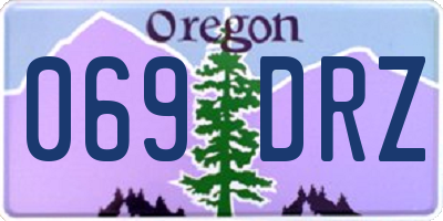 OR license plate 069DRZ