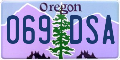 OR license plate 069DSA