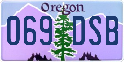 OR license plate 069DSB