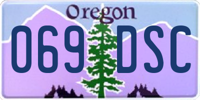 OR license plate 069DSC