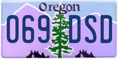 OR license plate 069DSD