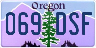 OR license plate 069DSF