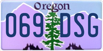 OR license plate 069DSG