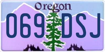 OR license plate 069DSJ