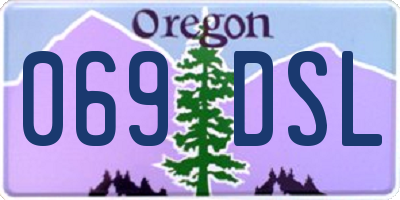 OR license plate 069DSL