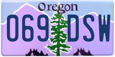 OR license plate 069DSW