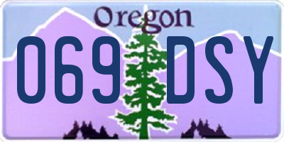 OR license plate 069DSY