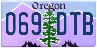 OR license plate 069DTB