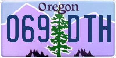 OR license plate 069DTH