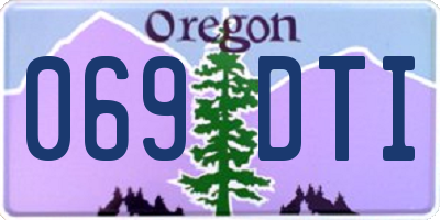OR license plate 069DTI