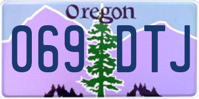 OR license plate 069DTJ