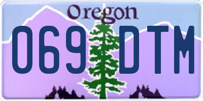 OR license plate 069DTM