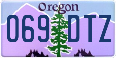 OR license plate 069DTZ
