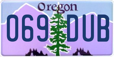 OR license plate 069DUB