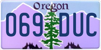 OR license plate 069DUC