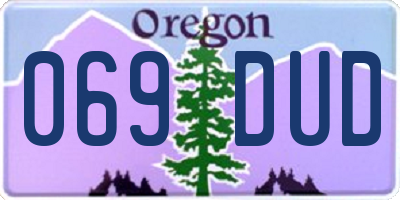 OR license plate 069DUD
