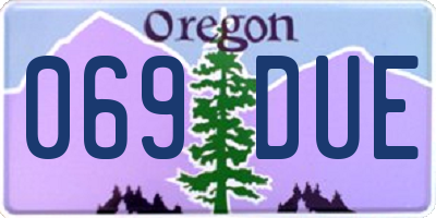 OR license plate 069DUE