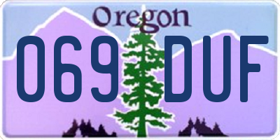 OR license plate 069DUF