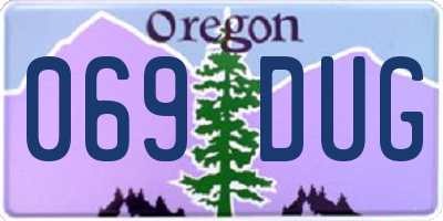 OR license plate 069DUG