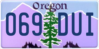 OR license plate 069DUI