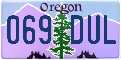 OR license plate 069DUL