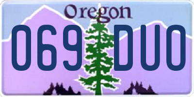 OR license plate 069DUO