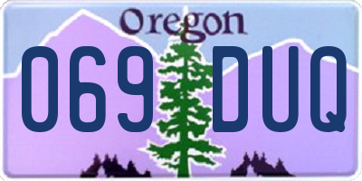 OR license plate 069DUQ