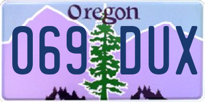 OR license plate 069DUX