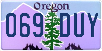 OR license plate 069DUY