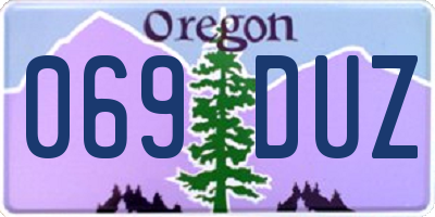 OR license plate 069DUZ