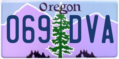OR license plate 069DVA