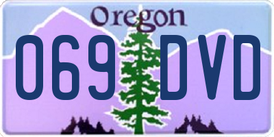 OR license plate 069DVD