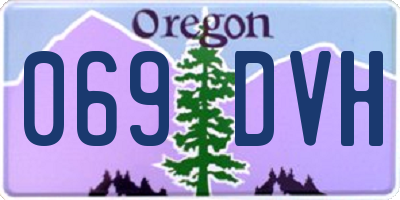 OR license plate 069DVH
