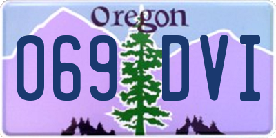 OR license plate 069DVI