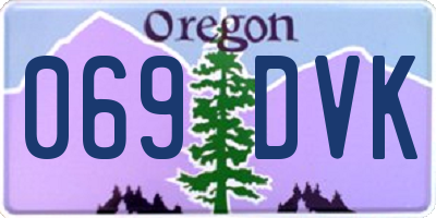 OR license plate 069DVK