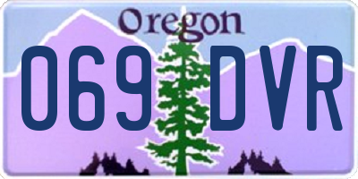 OR license plate 069DVR
