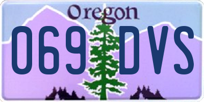 OR license plate 069DVS