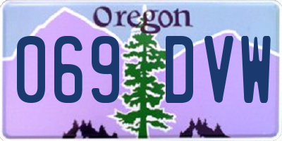 OR license plate 069DVW