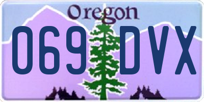 OR license plate 069DVX