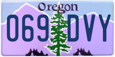 OR license plate 069DVY